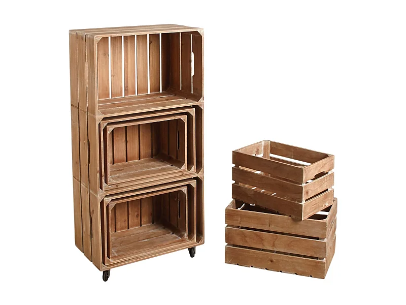 Ensemble étagère et caisses de rangement