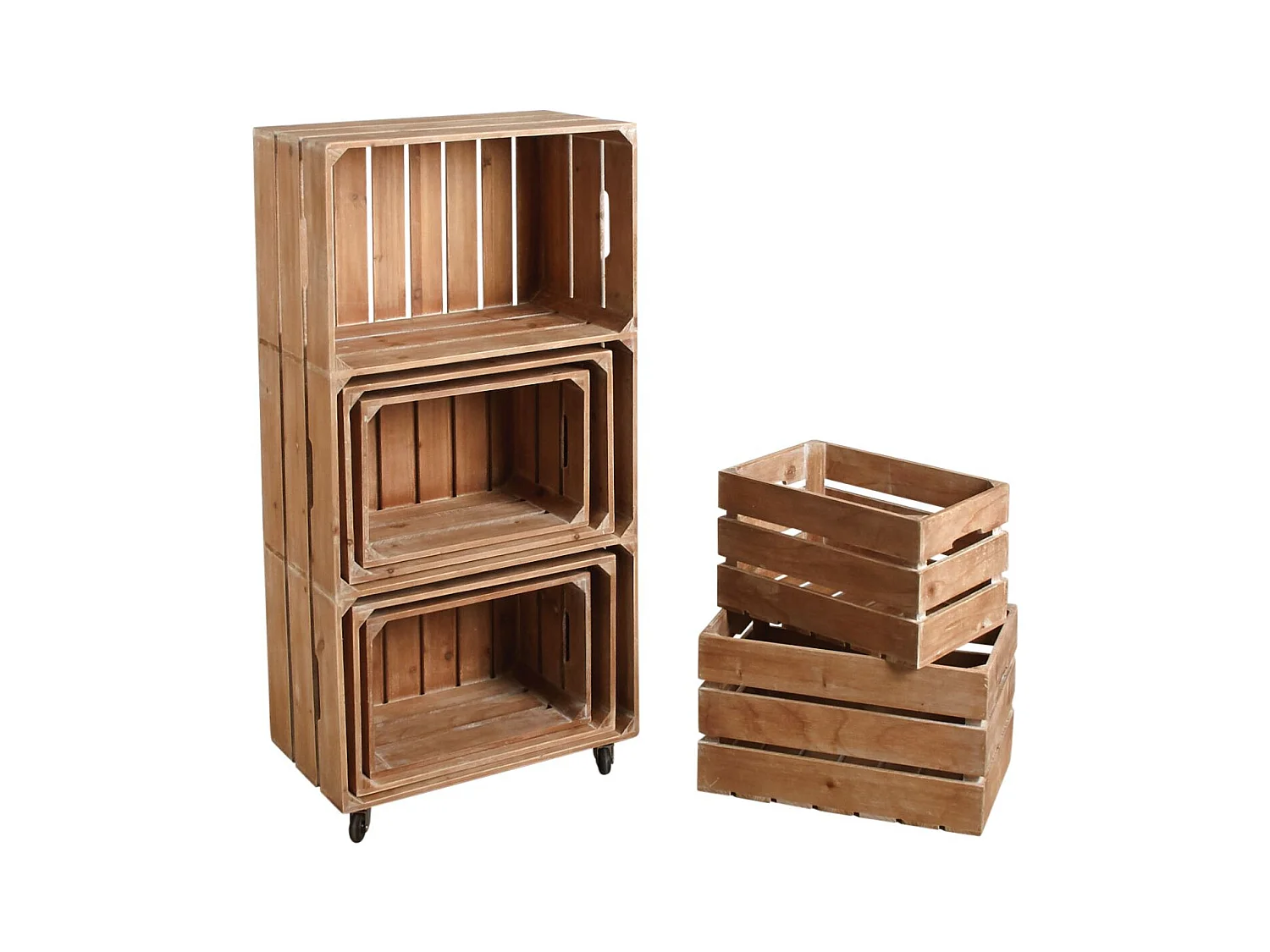 Ensemble étagère et caisses de rangement