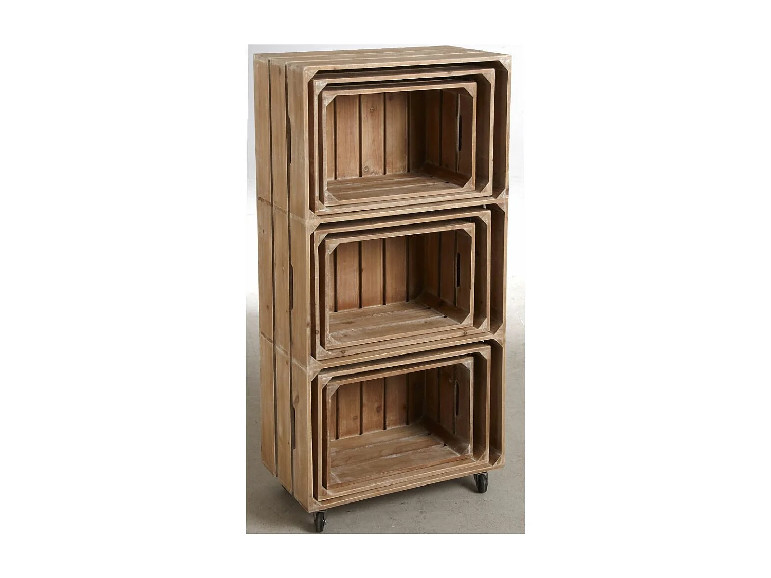 Ensemble étagère et caisses de rangement