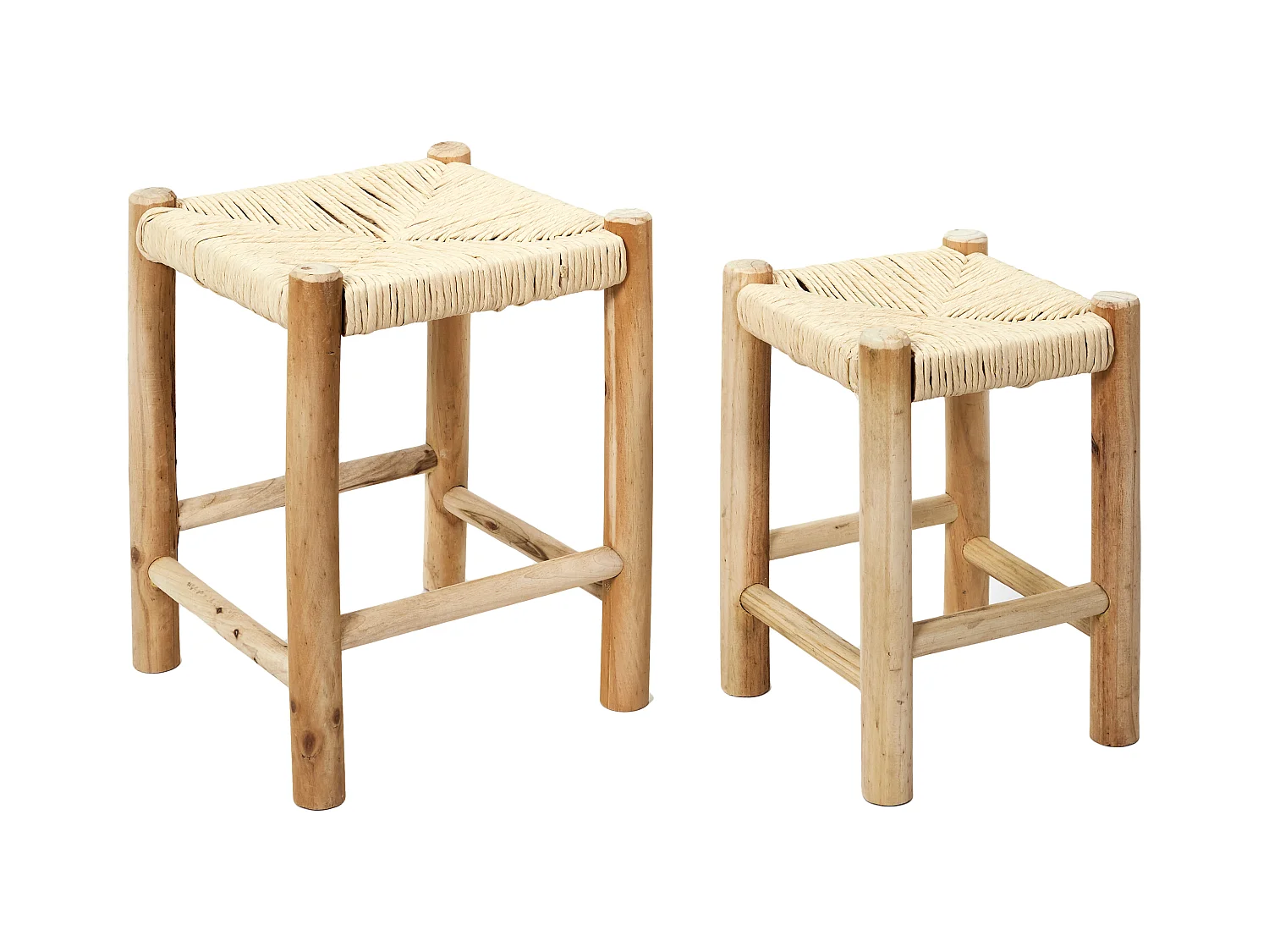 Tabouret Gigognes X2 Bois Hamram Marron