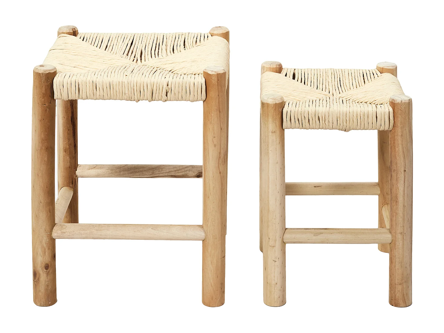 Tabouret Gigognes X2 Bois Hamram Marron