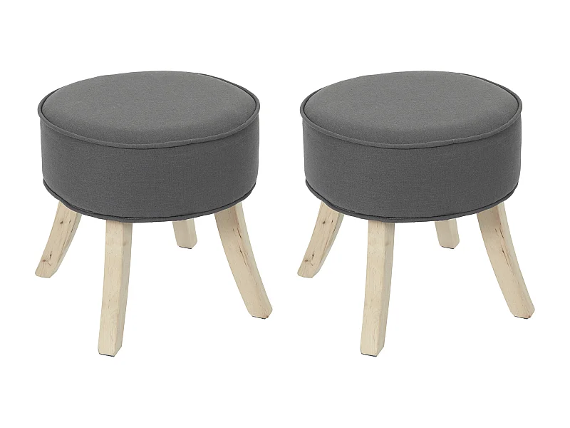 Tabouret Romeo Gris - Lot De 2 Gris