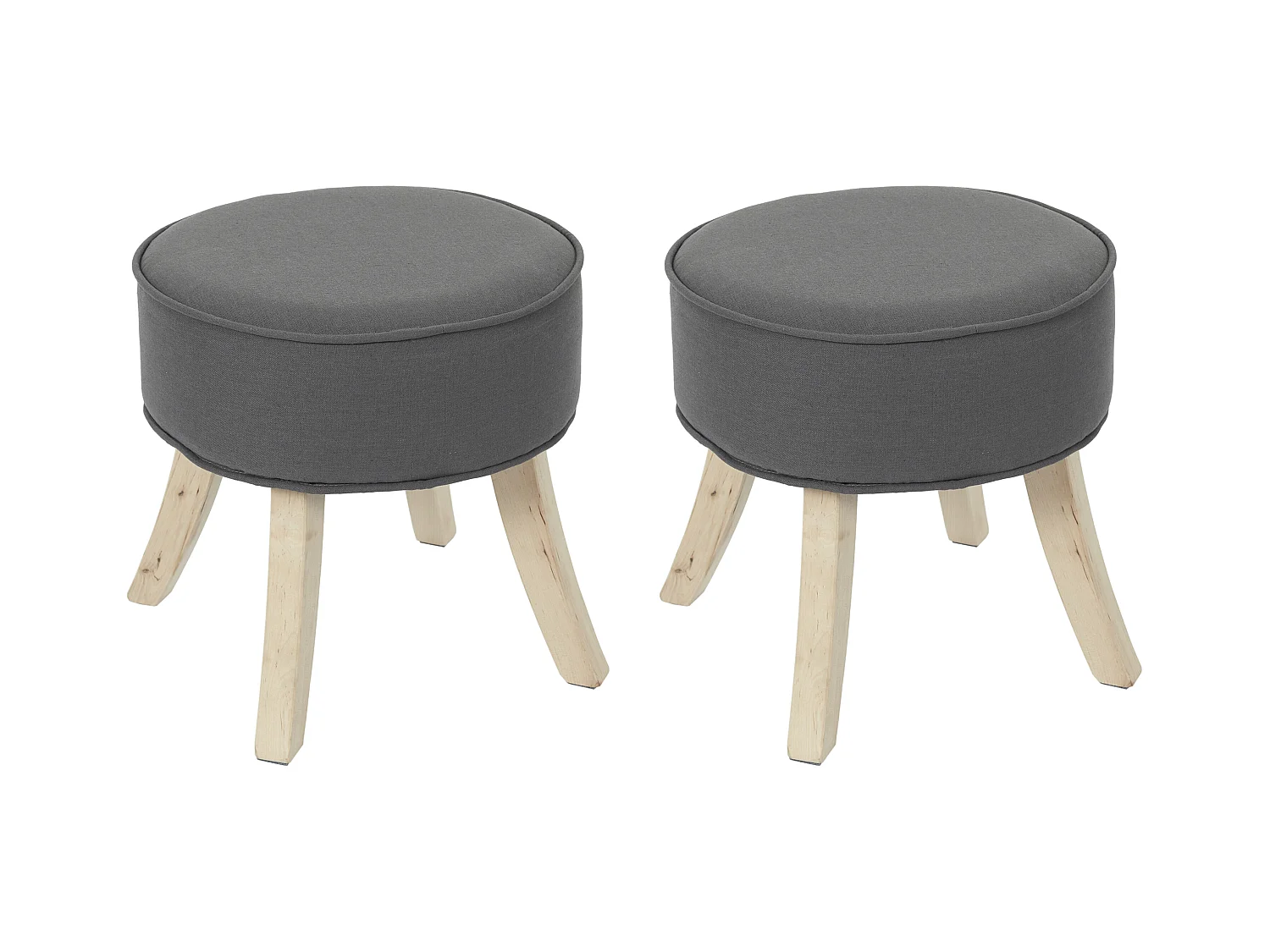 Tabouret Romeo Gris - Lot De 2 Gris