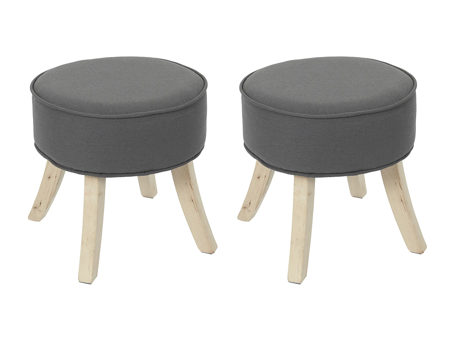Tabouret Romeo Gris - Lot De 2 Gris