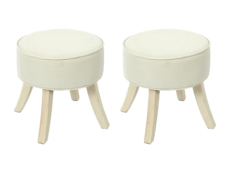 Tabouret Romeo Beige - Lot De 2