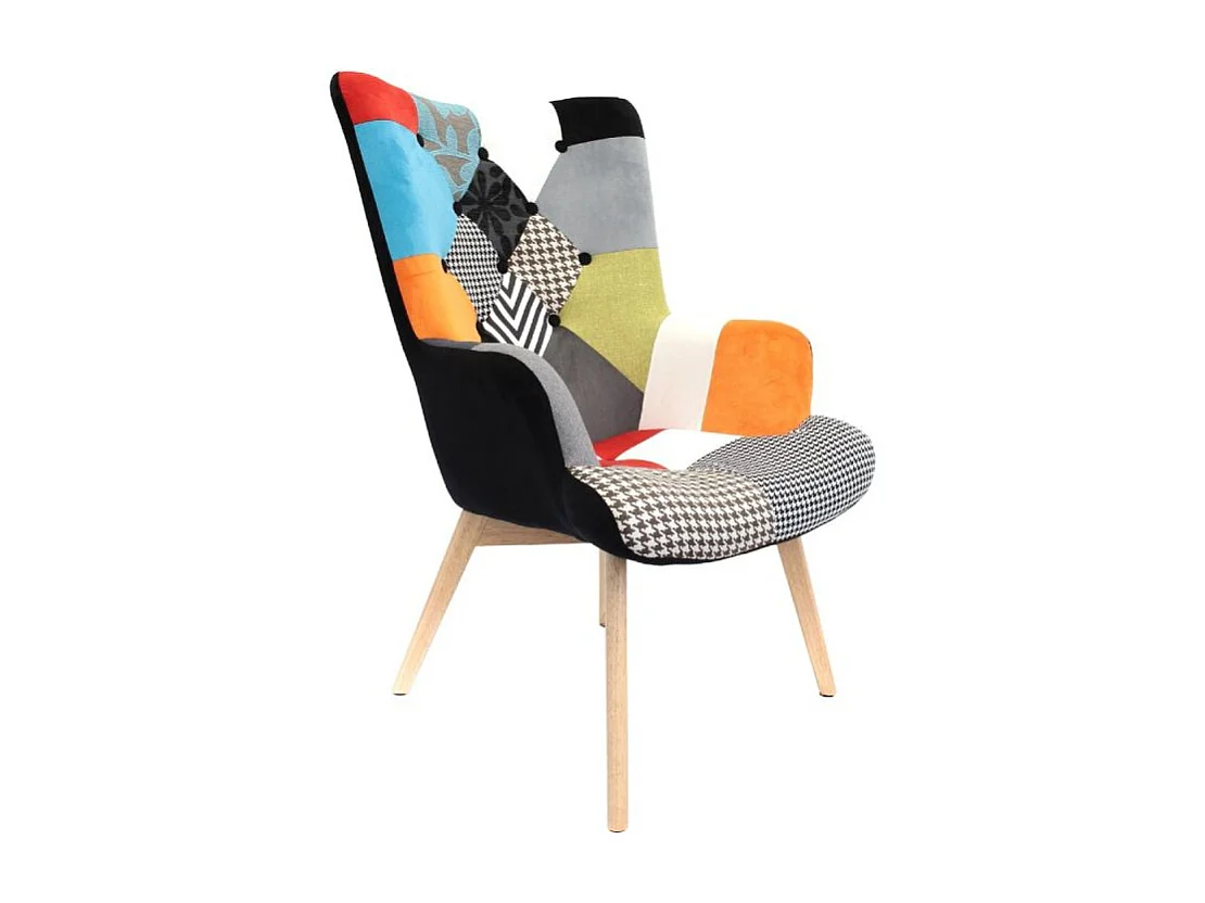 Fauteuil Patchwork "Helsinki" 99cm Multicolore