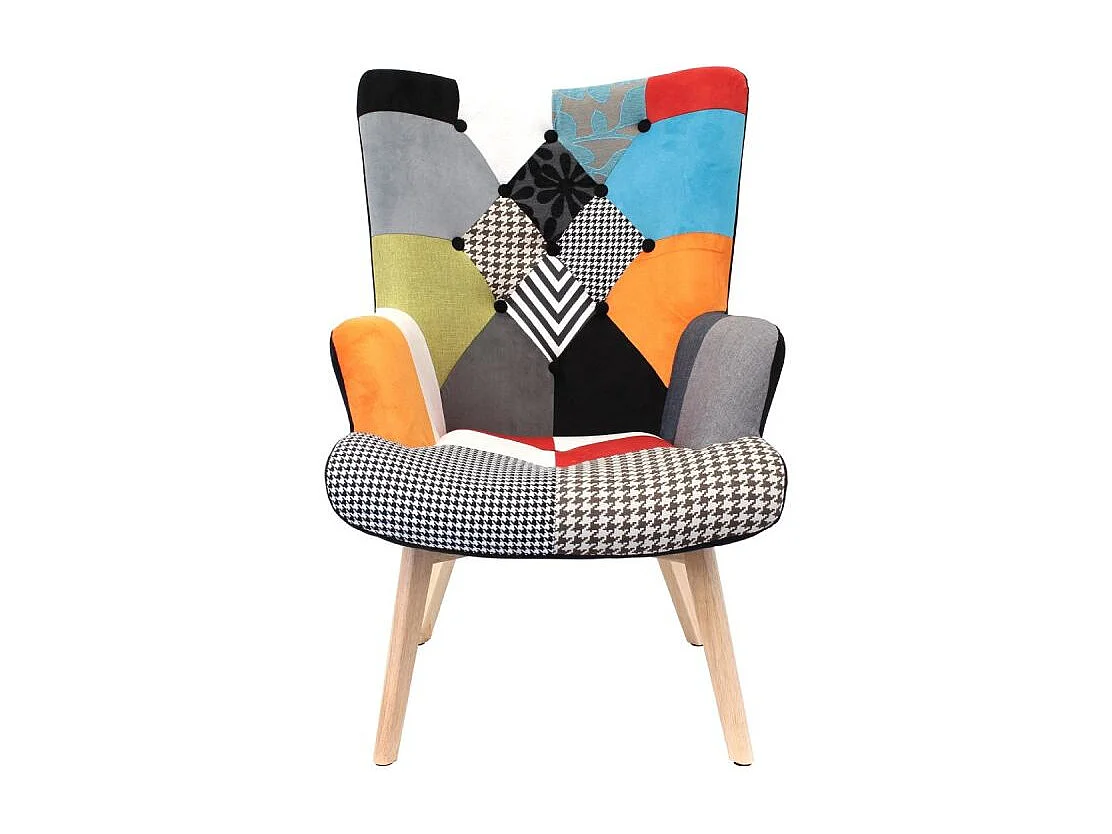Fauteuil Patchwork "Helsinki" 99cm Multicolore