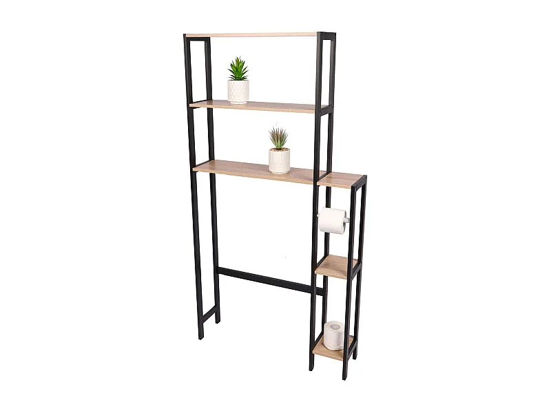 étagère Contour Wc + Dérouleur Papier Wc - 78x20x150cm