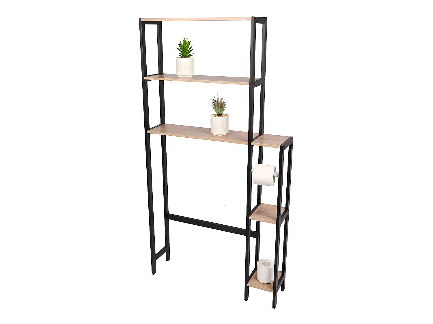 étagère Contour Wc + Dérouleur Papier Wc - 78x20x150cm