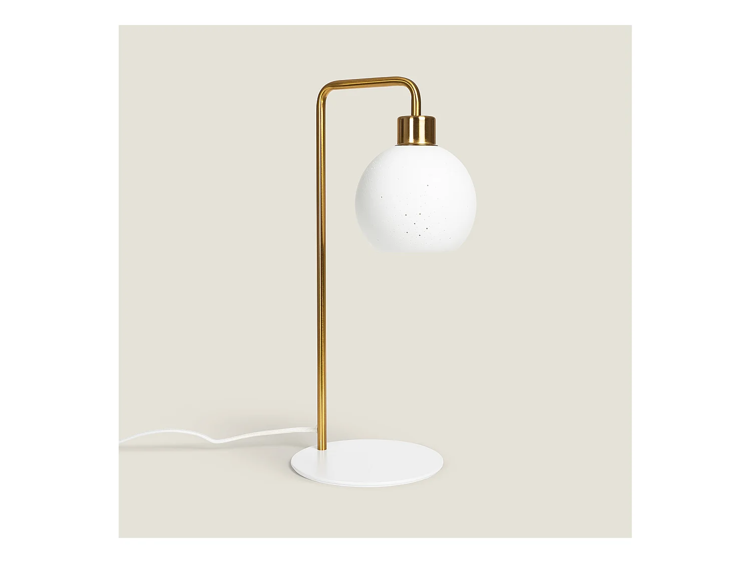 Lampada da Tavolo Metallo e Ceramica Juncadella Bianco