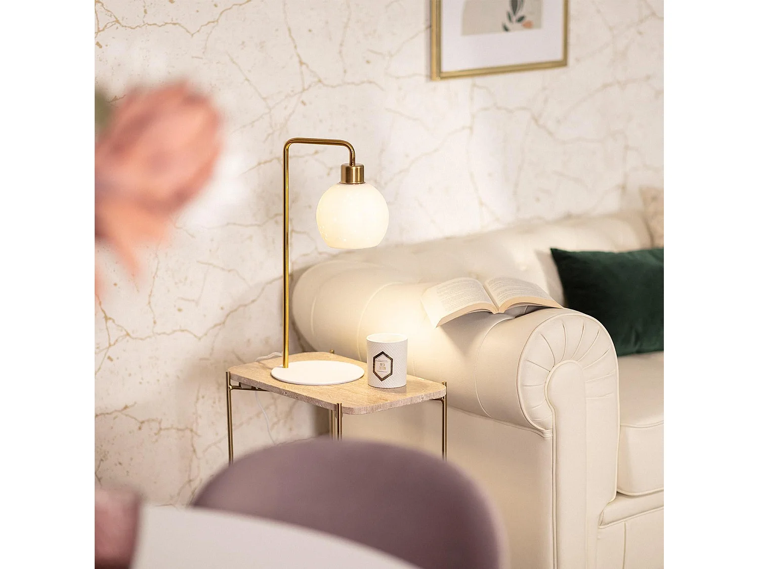 Lampe à Poser Métal et Céramique Juncadella Blanc