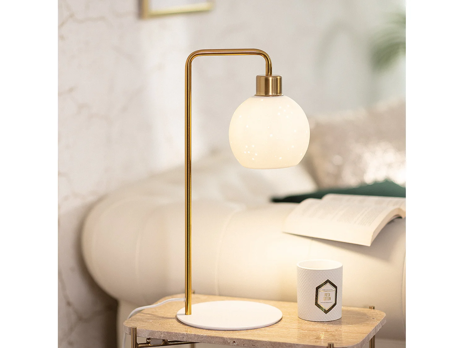 Lampe à Poser Métal et Céramique Juncadella Blanc