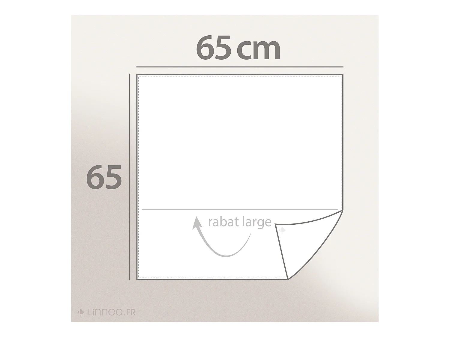 Taie d'oreiller 65x65 cm percale coton NOA vert Kaki