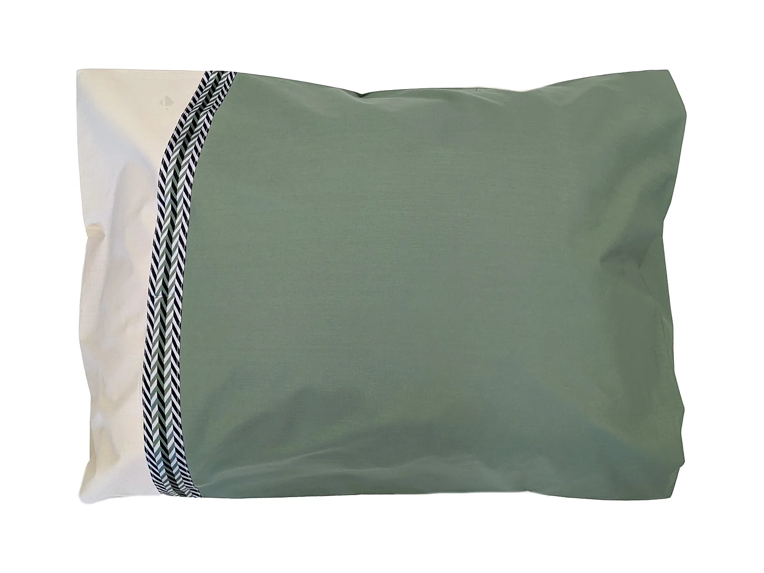 Taie d'oreiller 50x70 cm percale coton NOA vert Kaki