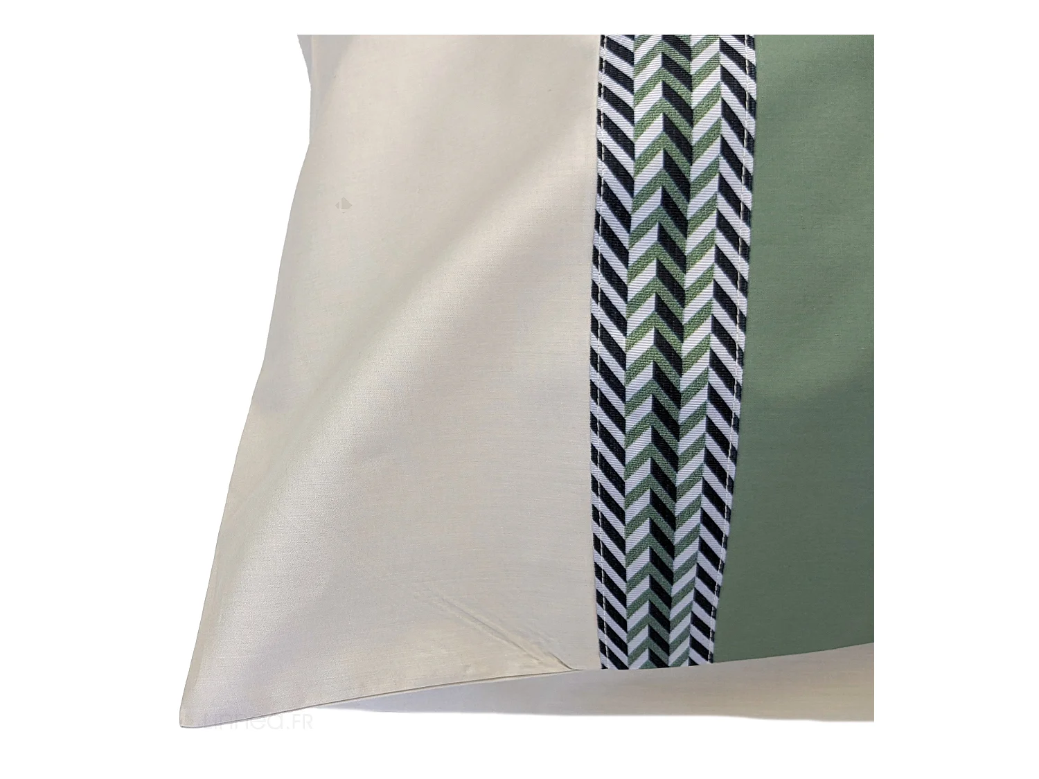 Taie d'oreiller 50x70 cm percale coton NOA vert Kaki