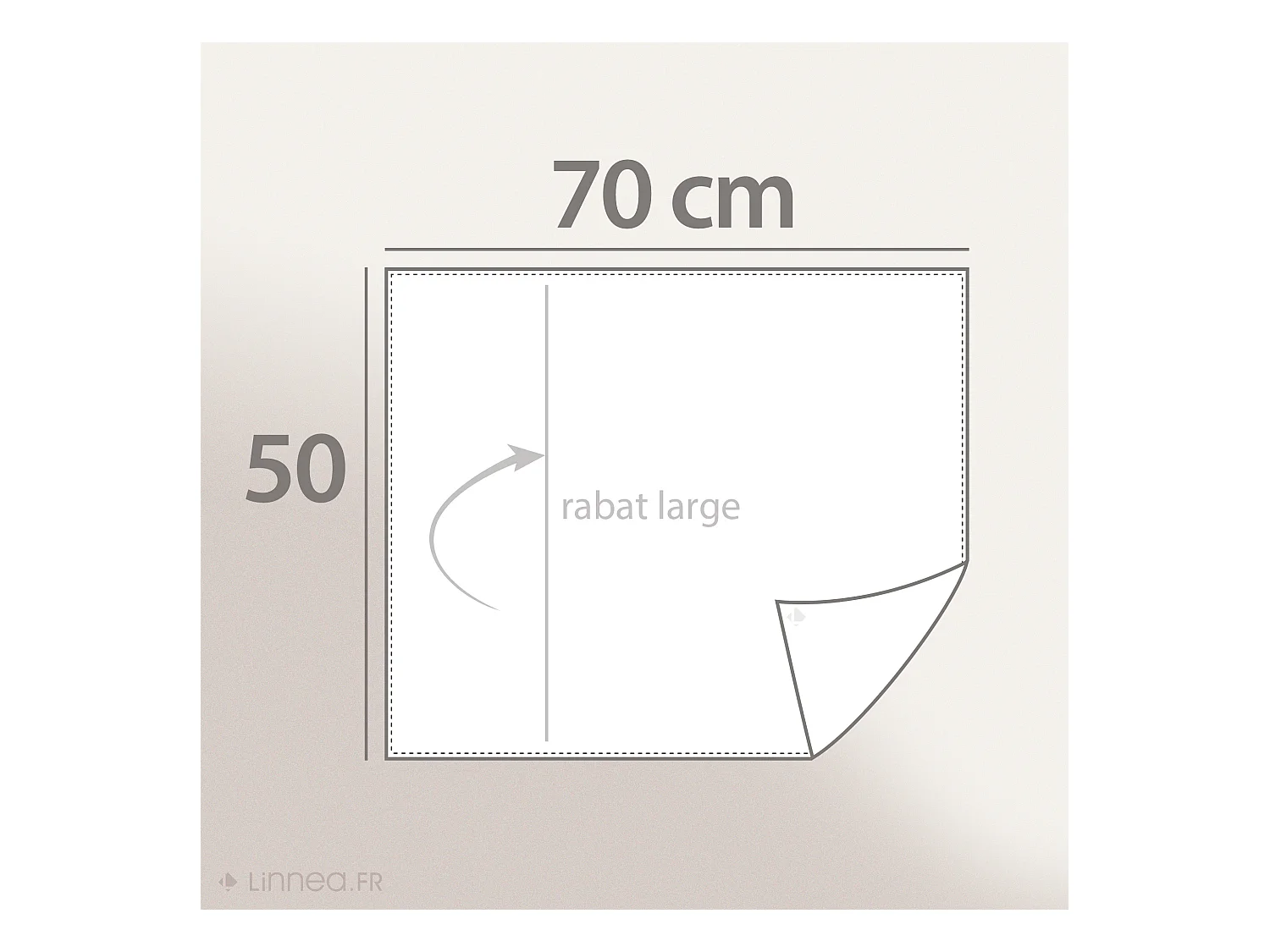 Taie d'oreiller 50x70 cm percale coton NOA vert Kaki