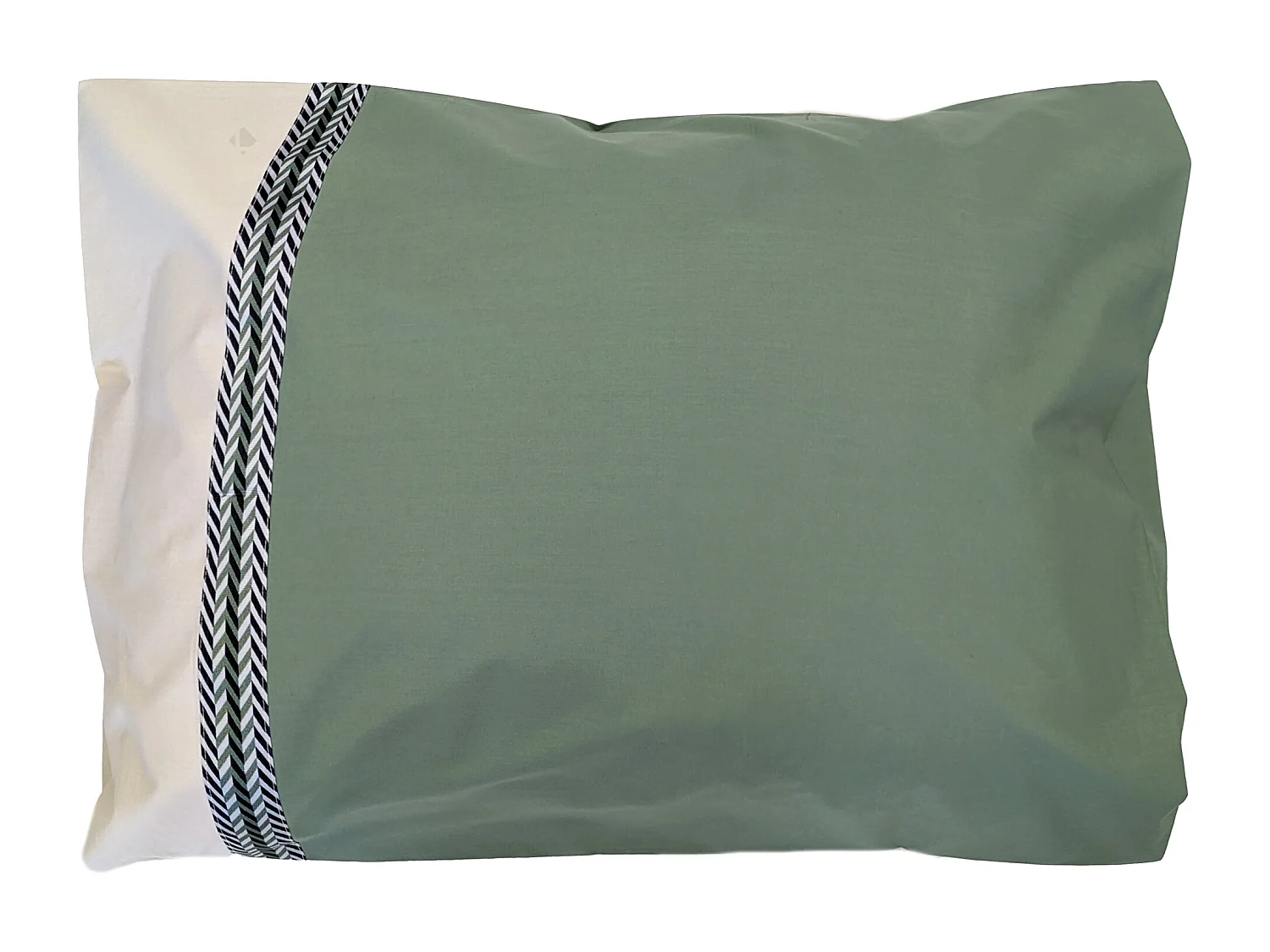Taie d'oreiller 50x70 cm percale coton NOA vert Kaki