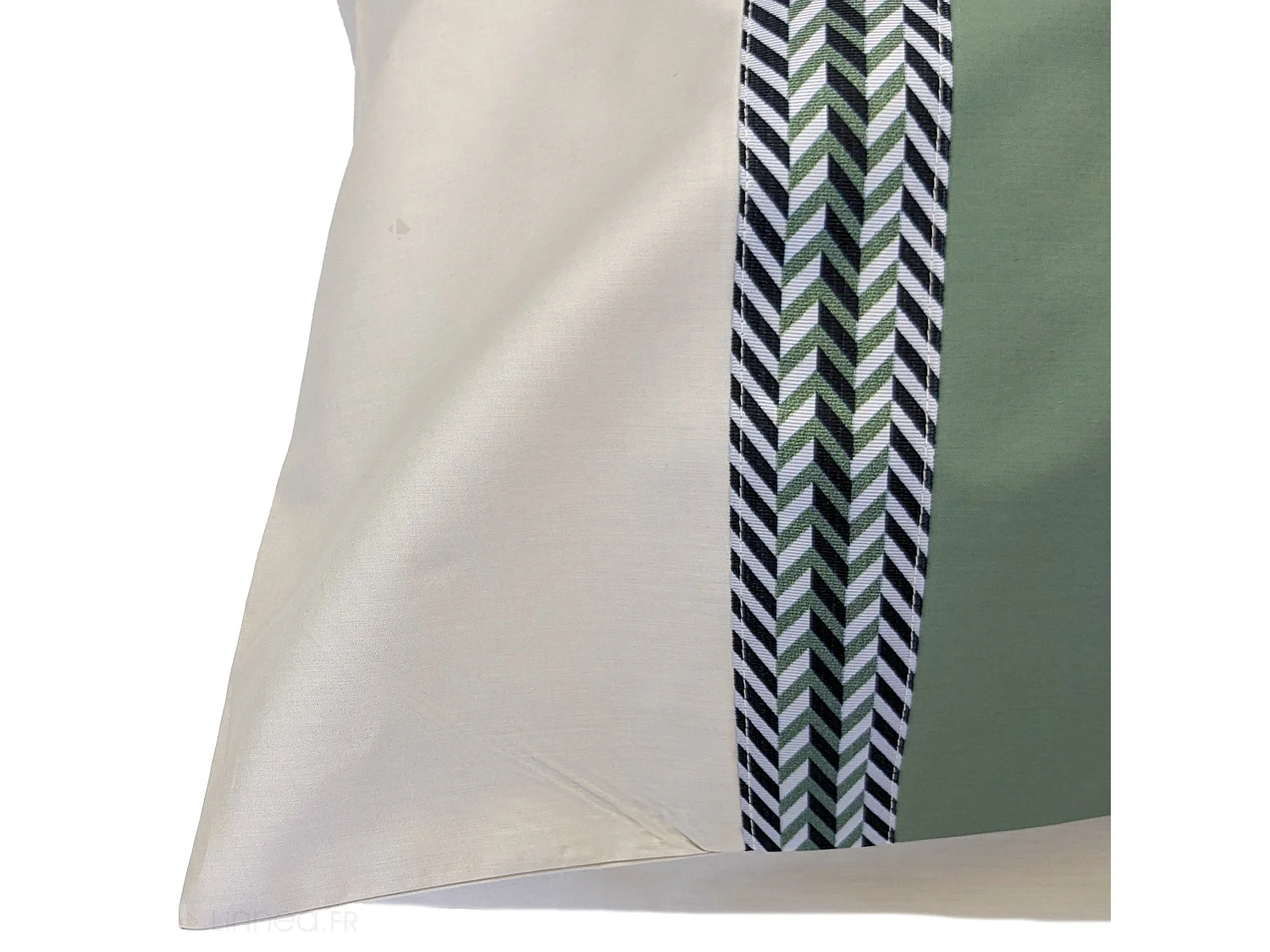 Taie d'oreiller 50x70 cm percale coton NOA vert Kaki
