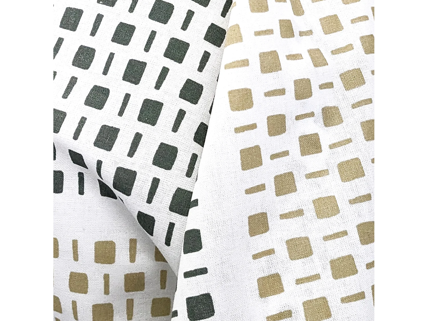 Taie de traversin 200x43 cm coton NIAGARA vert Kaki