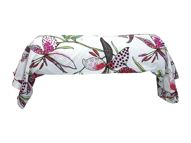 Taie de traversin 200x43 cm coton PÉNÉLOPE Rose