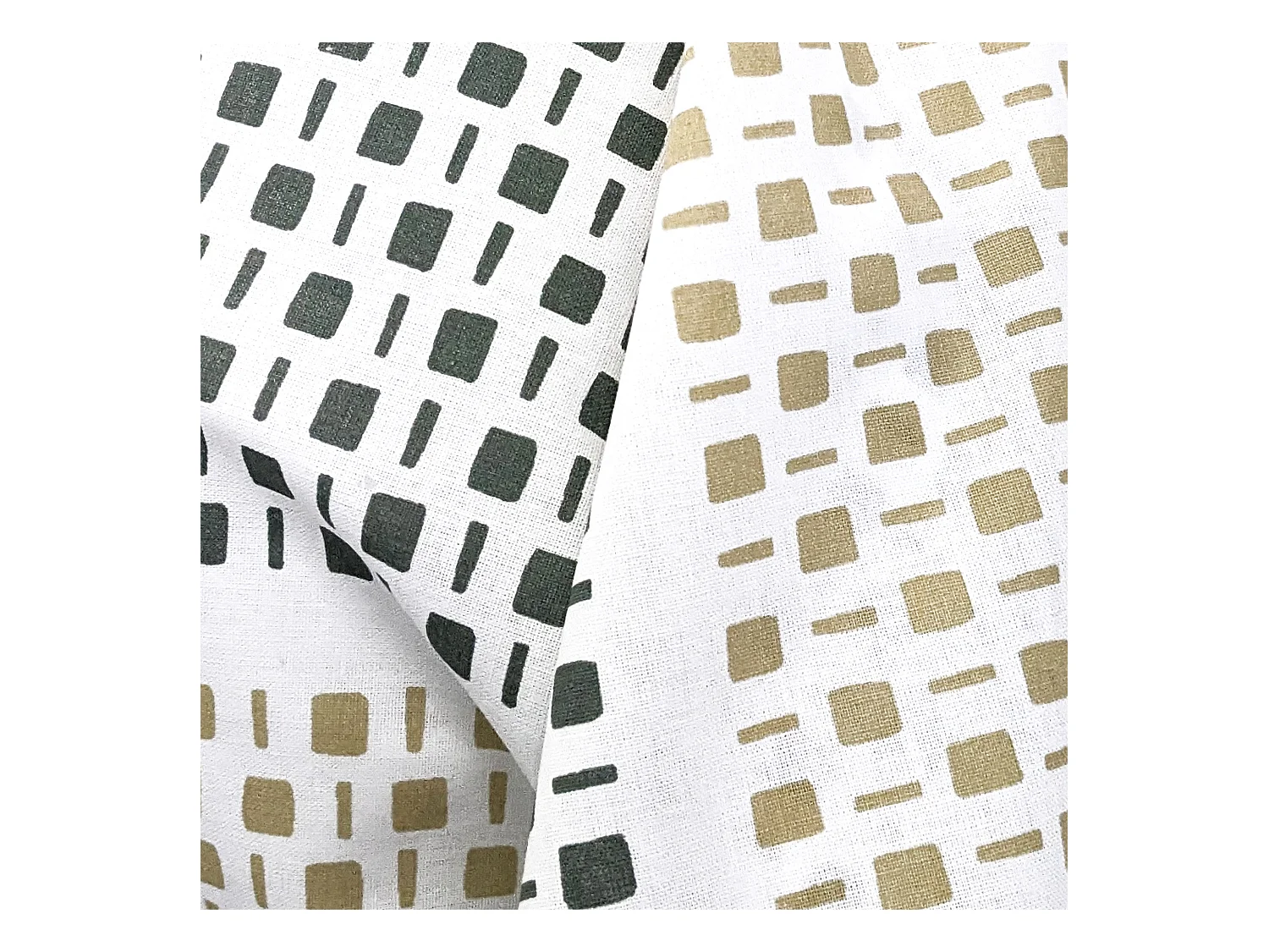 Taie de traversin 140x43 cm coton NIAGARA vert Kaki