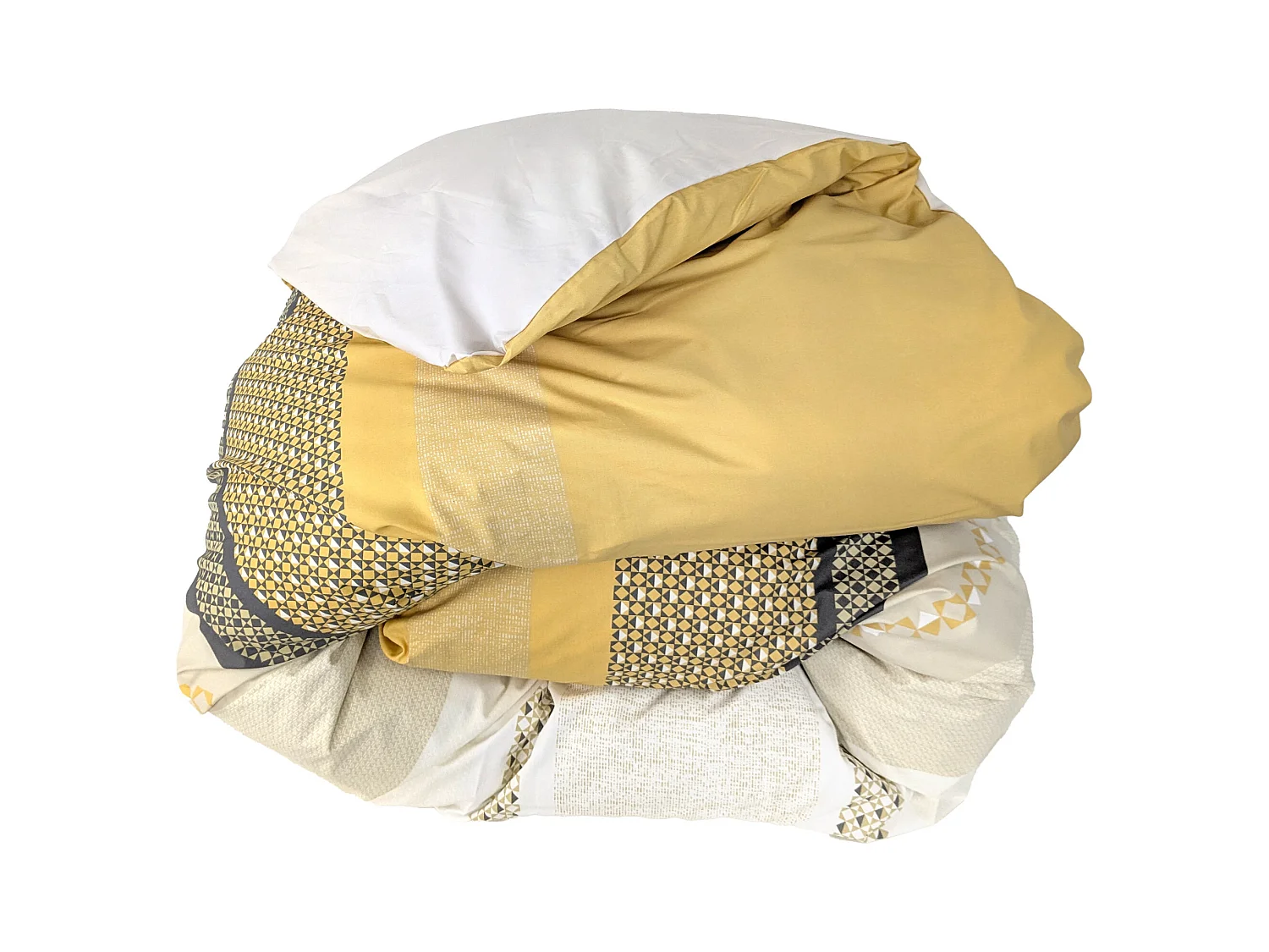 Housse de couette 200x200 cm percale coton MARLOW Miel