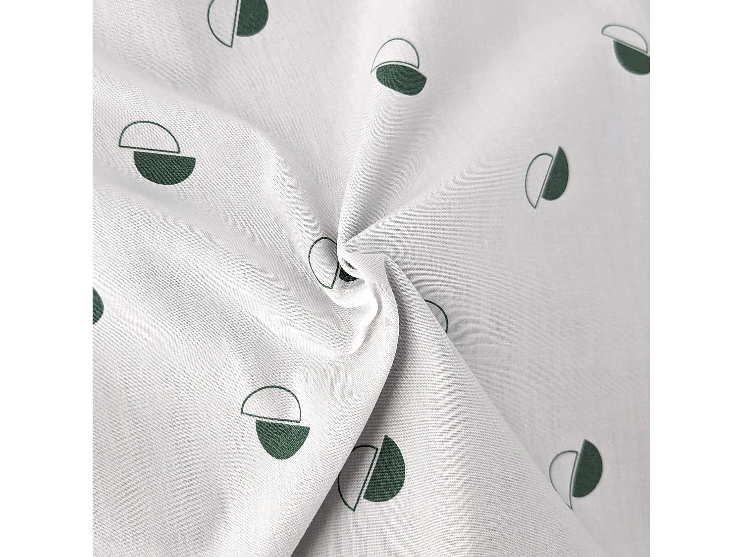 Housse de couette 140x200 cm percale coton ALEX vert Kaki
