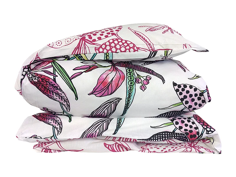 Housse de couette 140x200 cm coton PÉNÉLOPE Rose