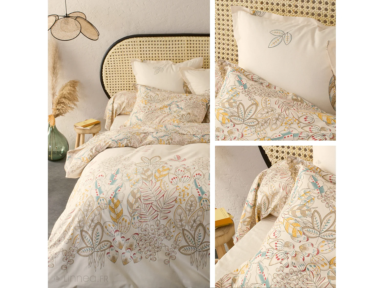 Housse de couette 260x240 cm coton OKY écru Naturel