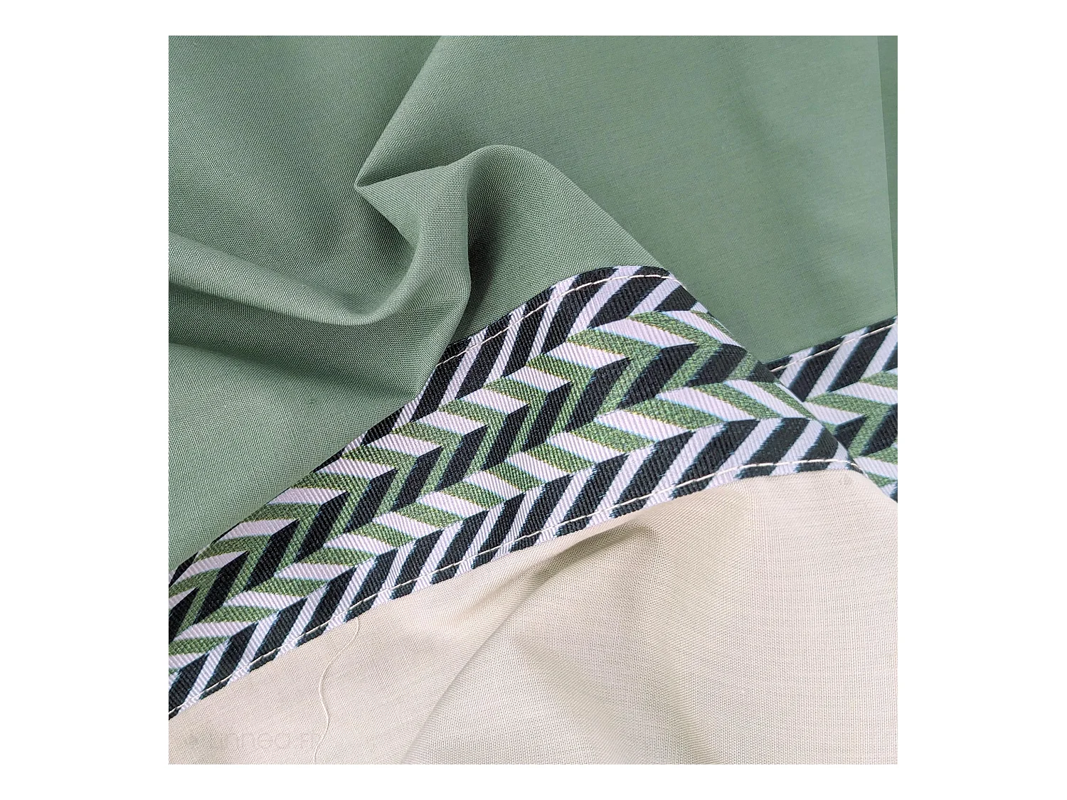 Housse de couette 140x200 cm percale coton NOA vert Kaki