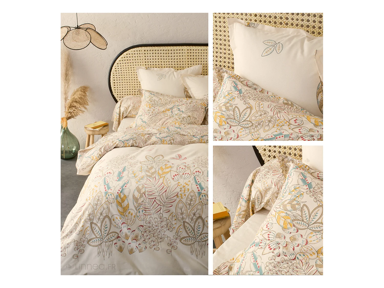 Housse de couette 140x200 cm coton OKY écru Naturel