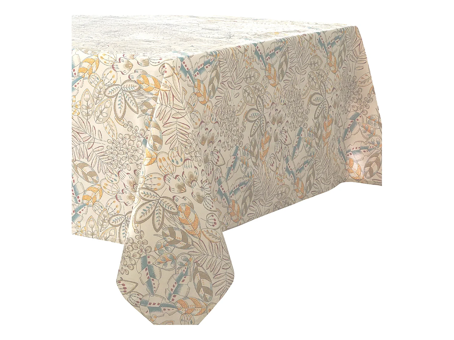 Nappe carrée 170x170 cm KIM écru Naturel coton + enduction acrylique