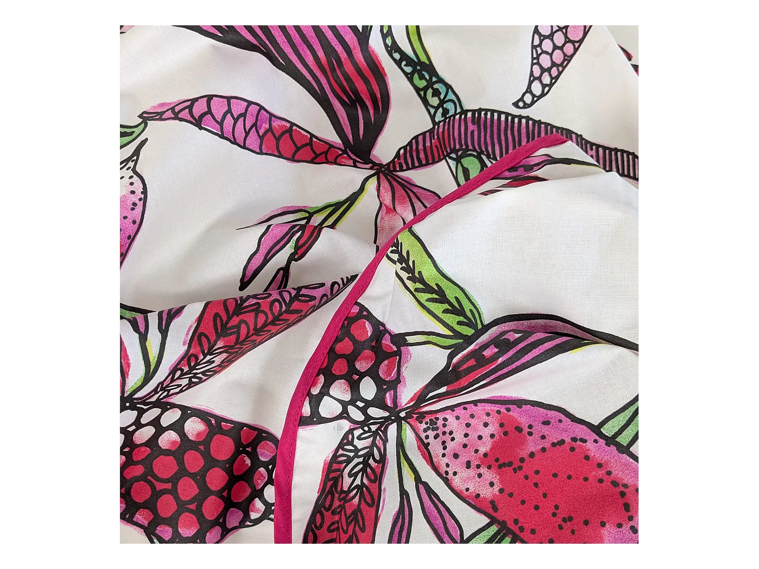 Nappe ovale 170x240 cm PARADIS Rose coton + enduction acrylique