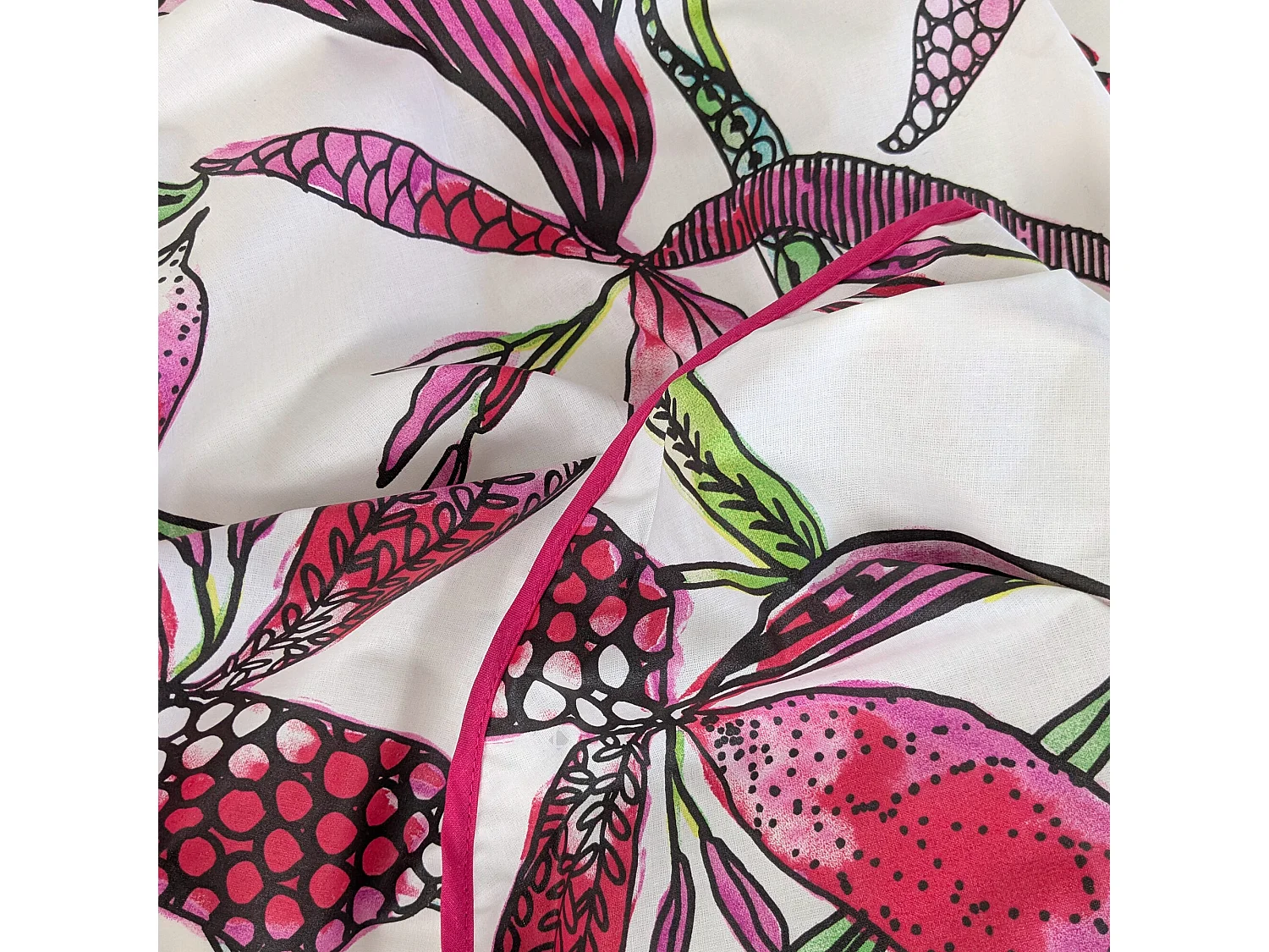 Nappe ovale 170x240 cm PARADIS Rose coton + enduction acrylique