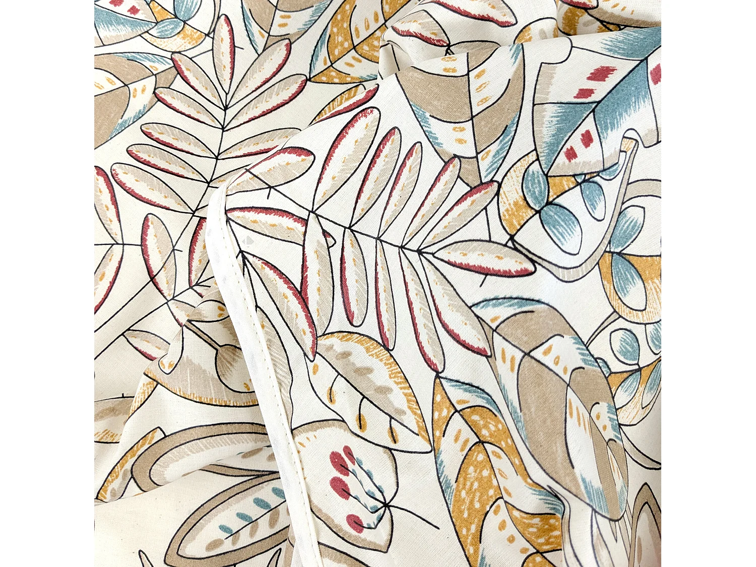 Nappe ronde 170 cm KIM écru Naturel coton + enduction acrylique