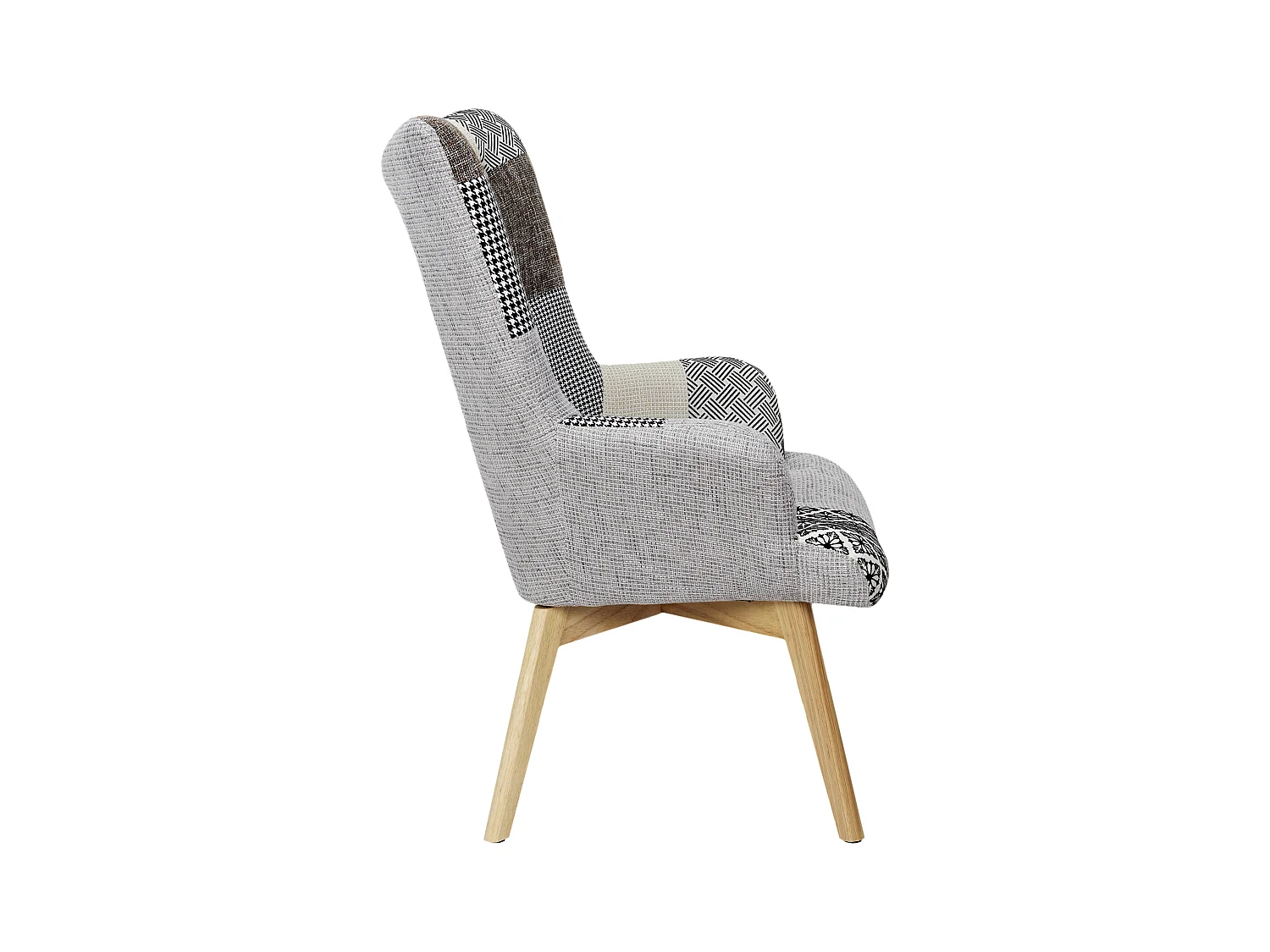 Fauteuil Helsinki Patchwork Gris Gris