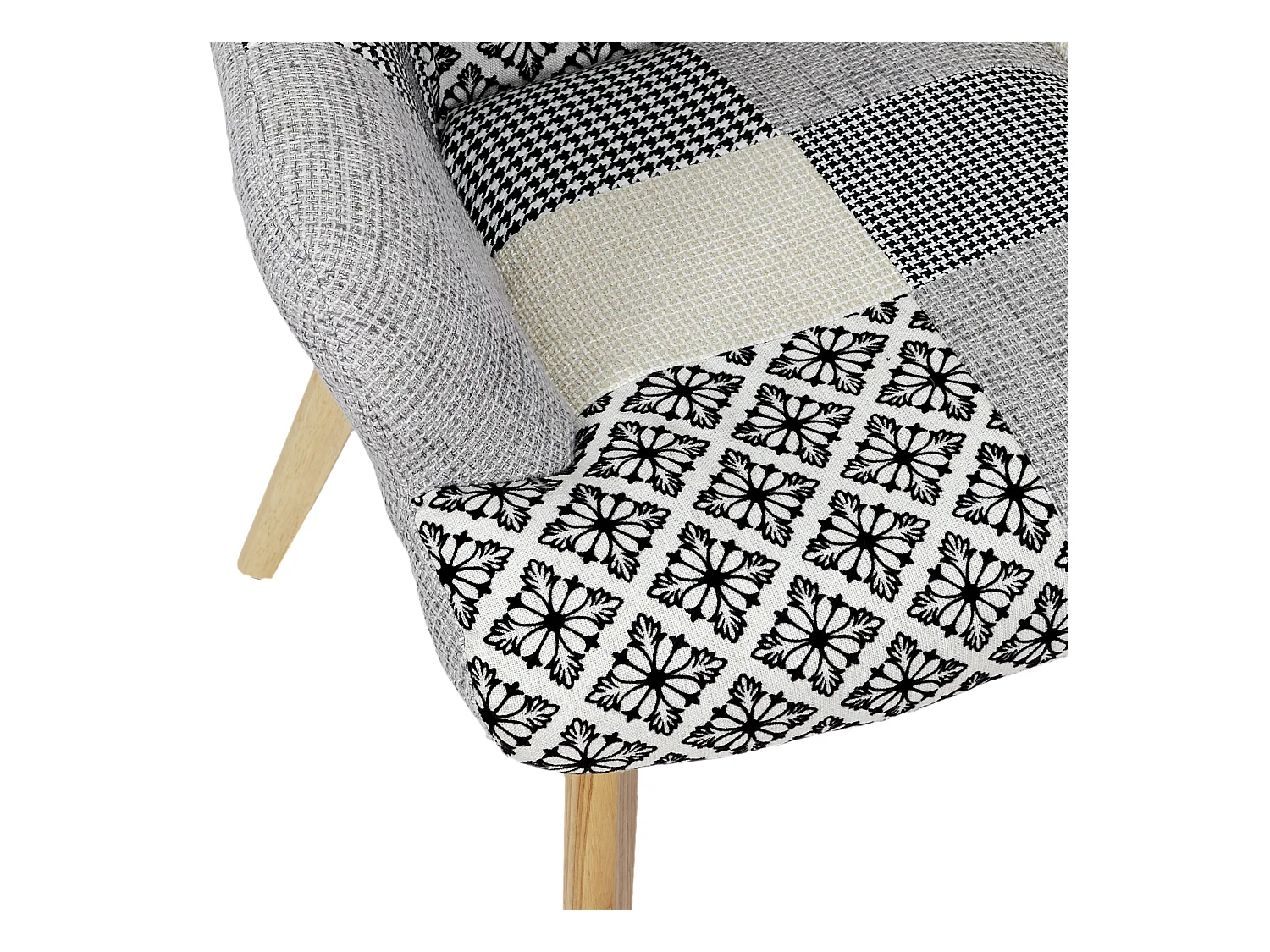 Fauteuil Helsinki Patchwork Gris Gris
