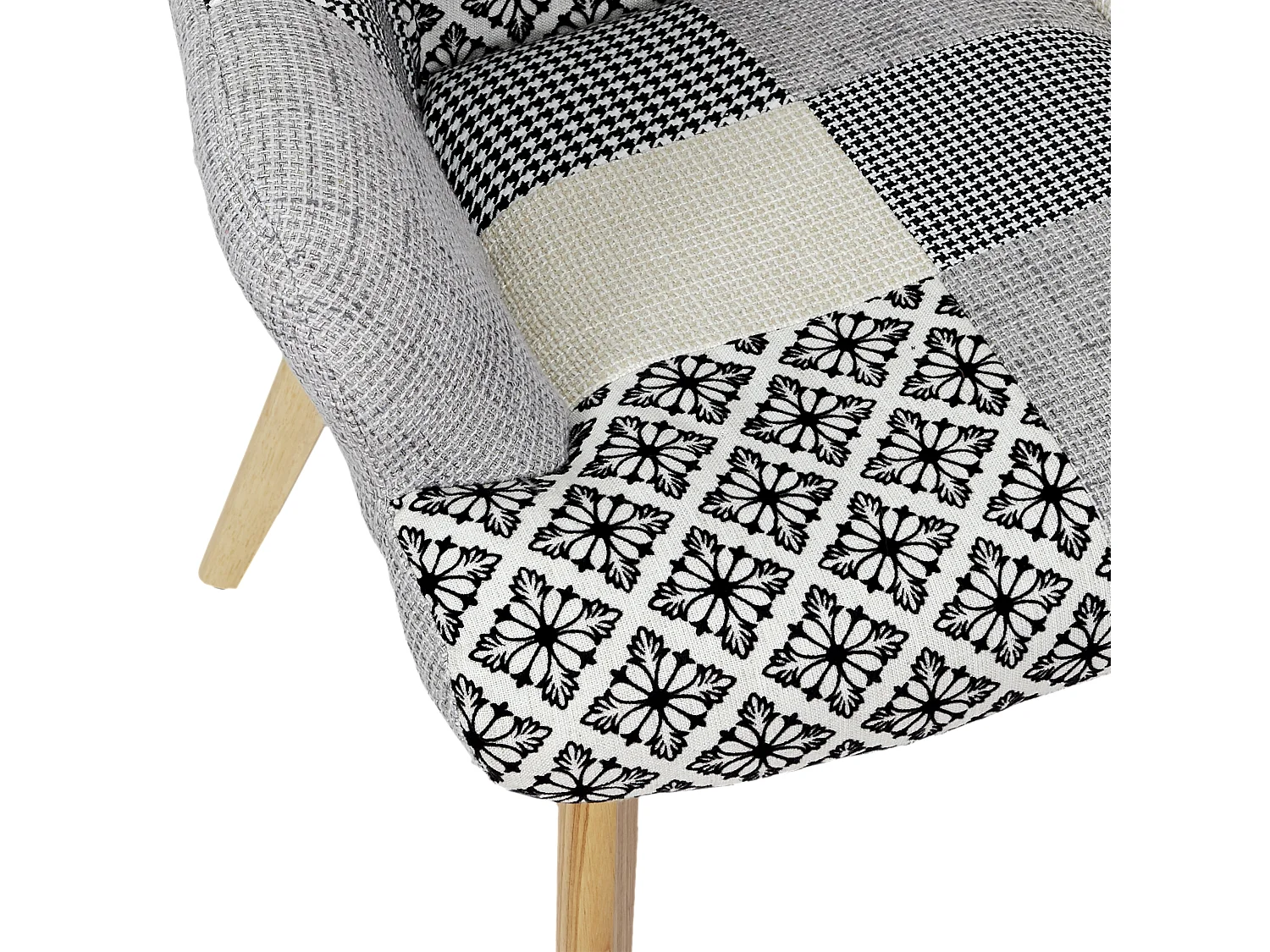 Fauteuil Helsinki Patchwork Gris Gris