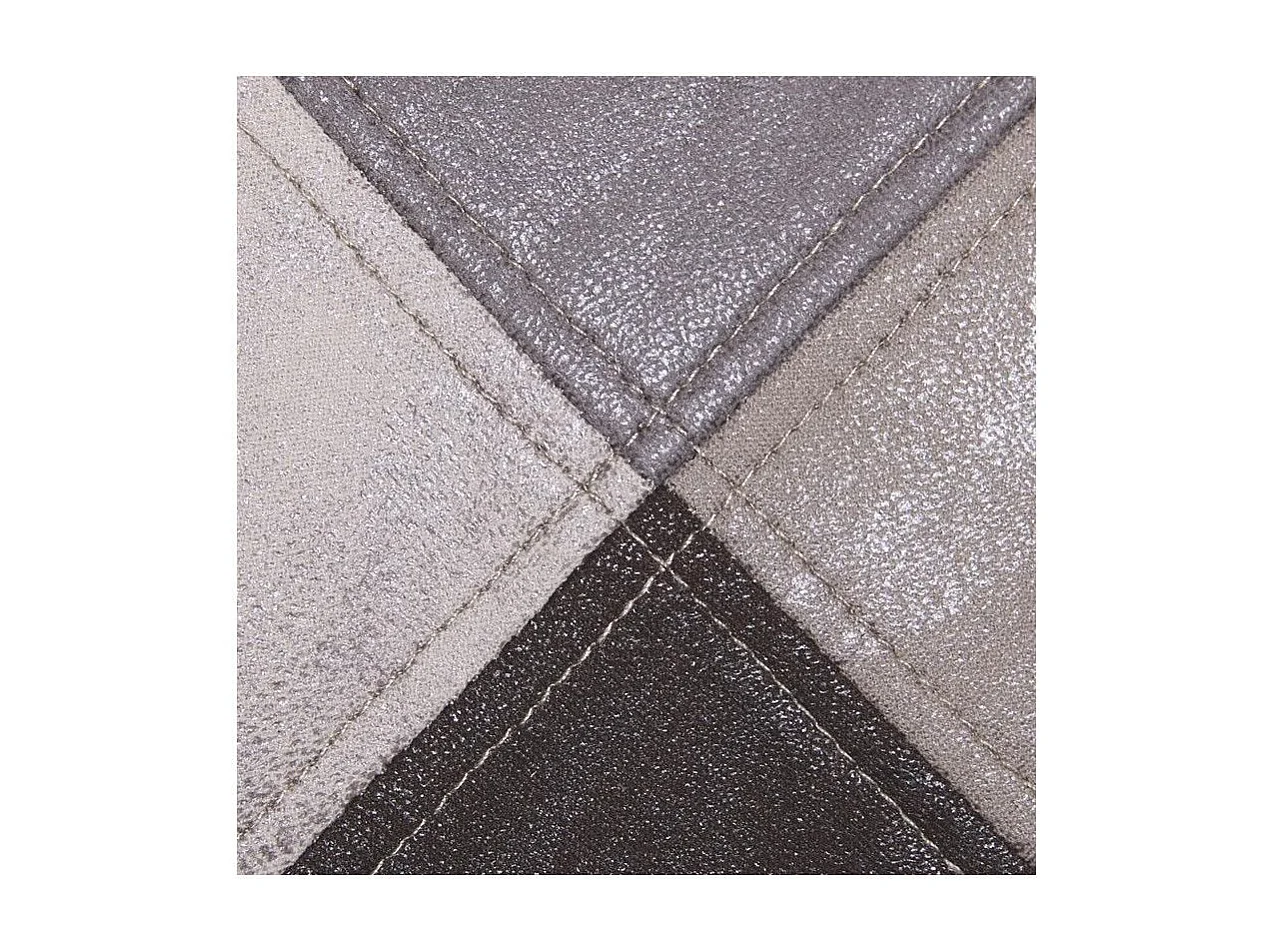 Fauteuil Patchwork Pu - Lot De 2 Marron