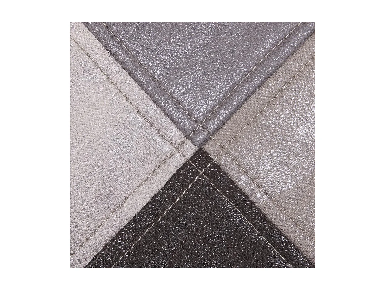 Fauteuil Patchwork Pu - Lot De 2 Marron