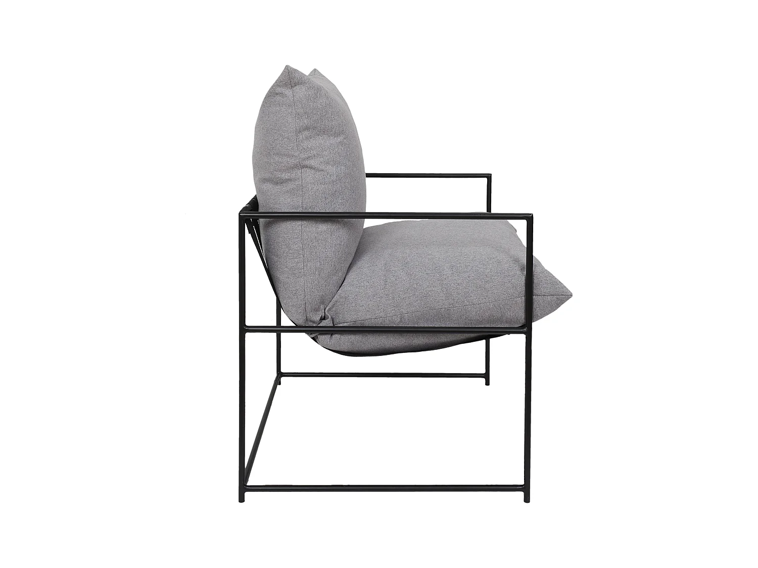 Fauteuil Jonas Gris, Noir