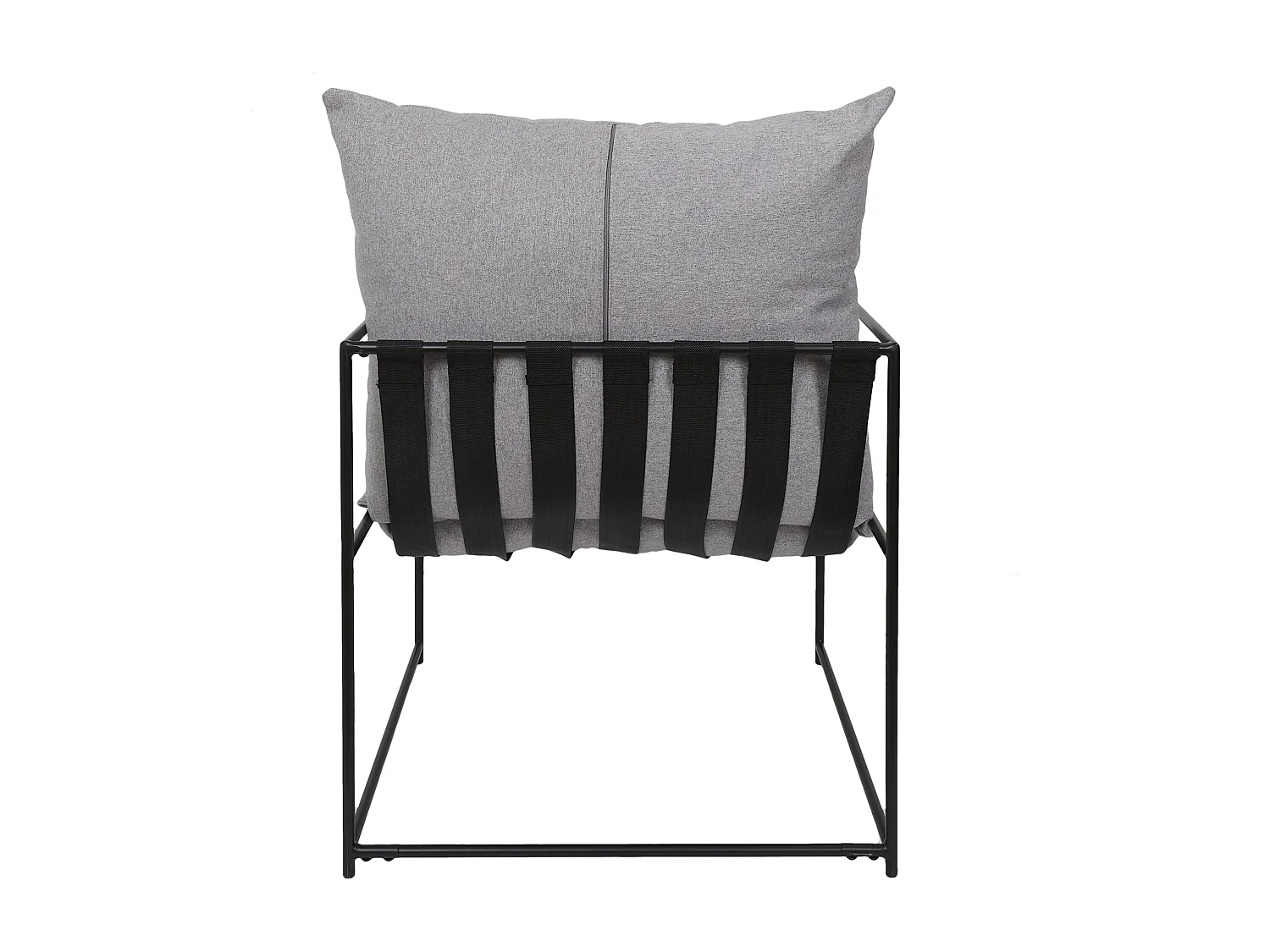 Fauteuil Jonas Metal Tissus Gris, Noir