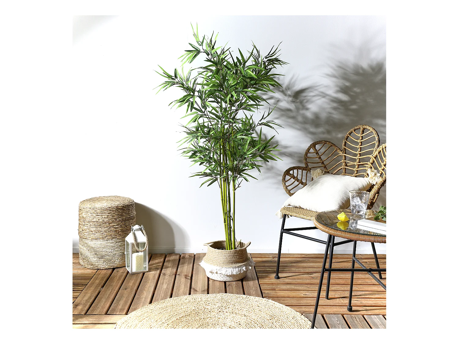 Plante Artificielle Bambou 150cm Vert
