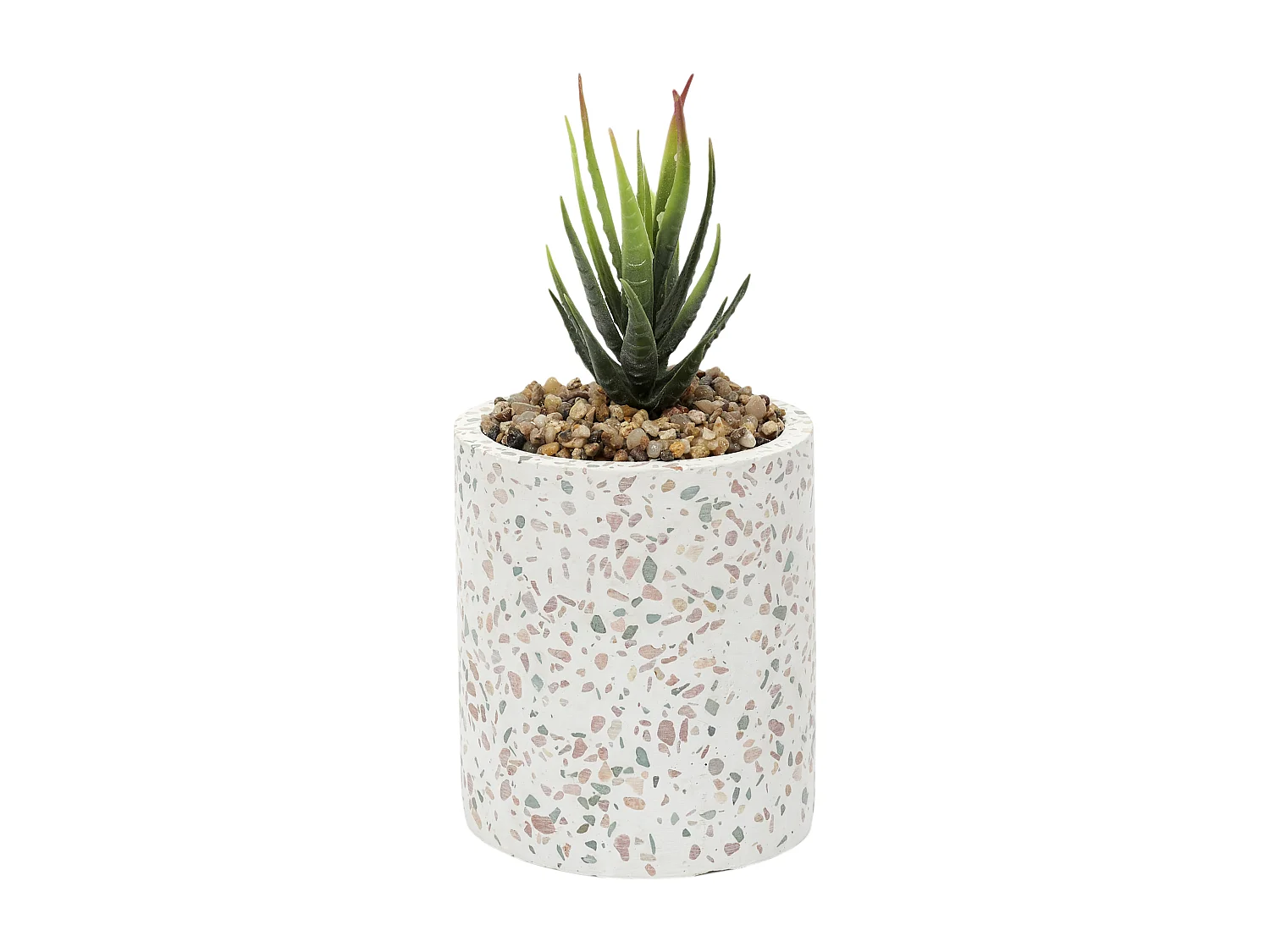 Plante Artificielle Pot Terrazzo Multicolore