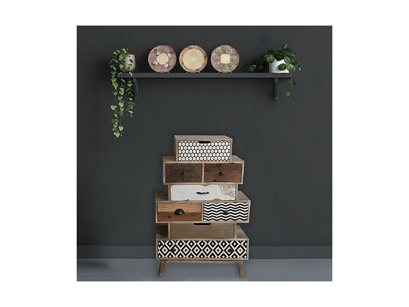 Grande commode en manguier Zigzag