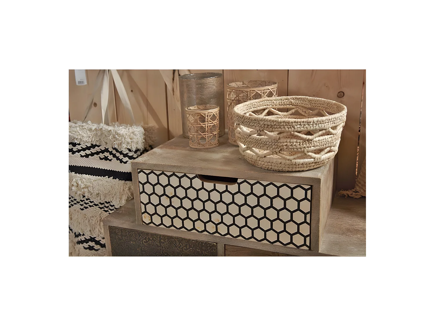 Grande commode en manguier Zigzag