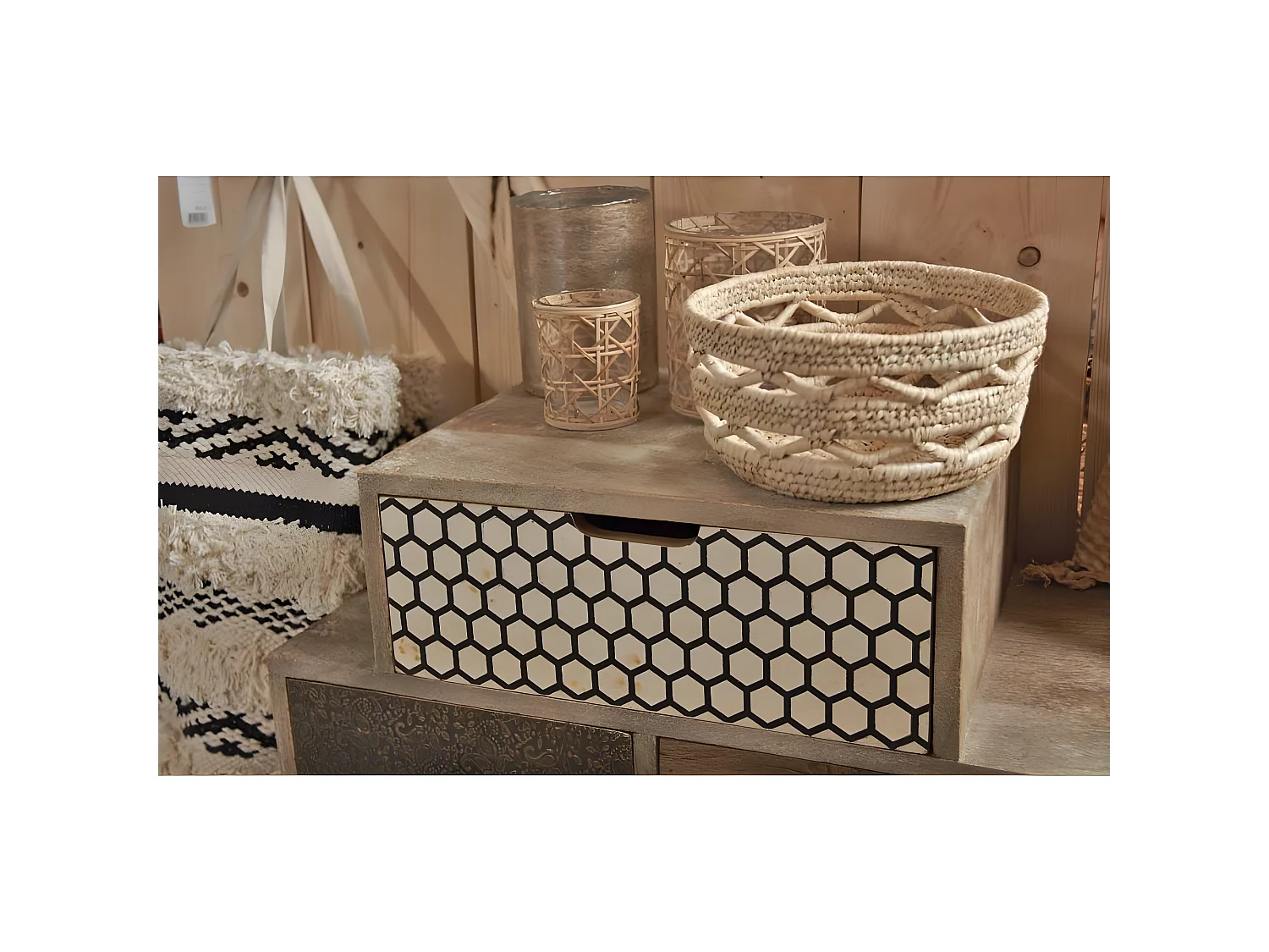 Grande commode en manguier Zigzag