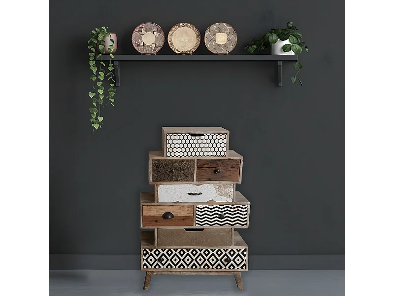 Grande commode en manguier Zigzag