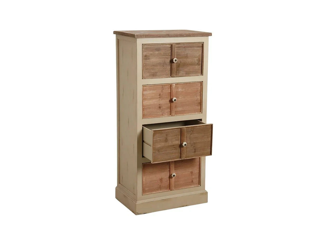 Commode 4 tiroirs en pin et poignées céramique