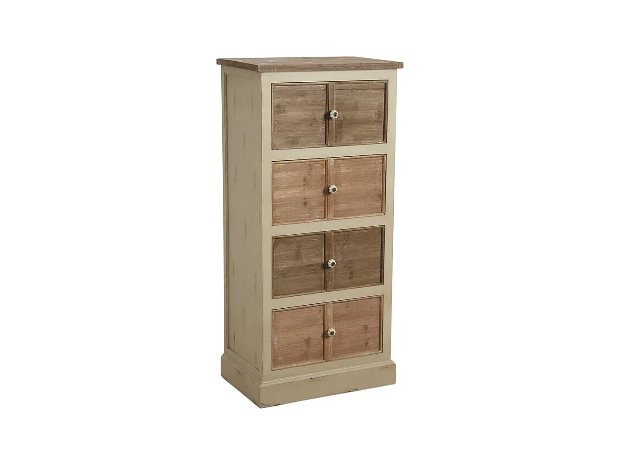Commode 4 tiroirs en pin et poignées céramique